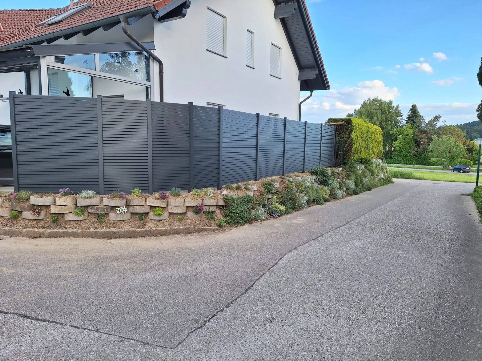 Alu-Lamellenzaun – Anthrazit
